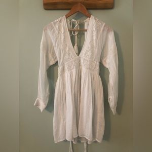 White Free People tunic dress.